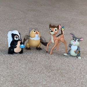 Set of 4 Vintage McDonald’s Disney Bambi Happy Meal Toys, 1988
